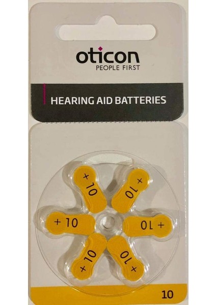 Oticon 10 Numara Işitme Cihazı Pili (10 Paket)