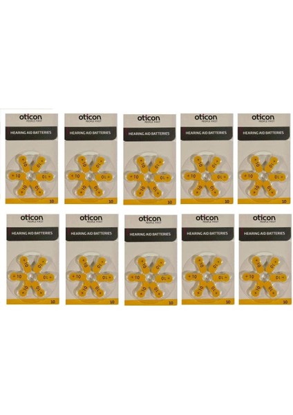 Oticon 10 Numara Işitme Cihazı Pili (10 Paket) modelleri