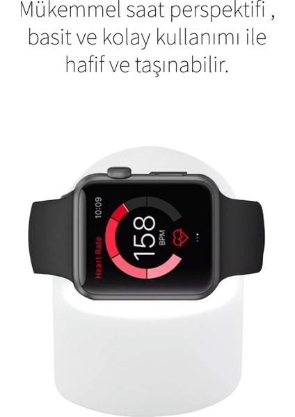 Deilmi Apple Watch 1 2 3 4 5 6 7 SE Serisi 38mm 40mm 41mm 42mm 43mm 44mm 45mm Uyumlu Silikon Şarj Standı