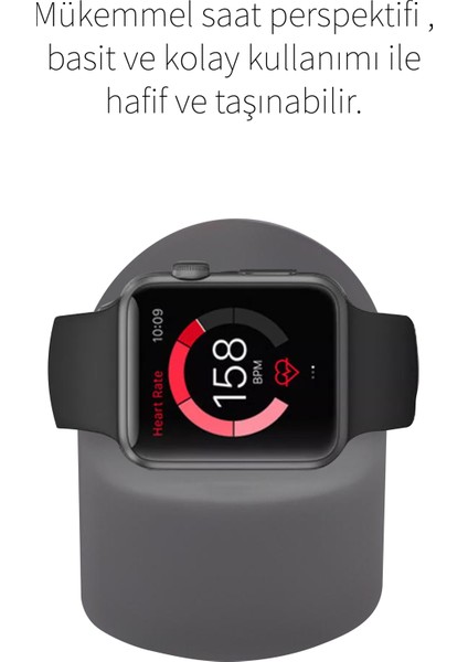 Deilmi Apple Watch 1 2 3 4 5 6 7 SE Serisi 38mm 40mm 41mm 42mm 43mm 44mm 45mm Uyumlu Silikon Şarj Standı