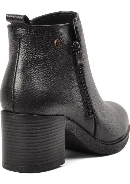 PC-52025 Siyah Deri Topuklu Kadın Bot fırsatları
