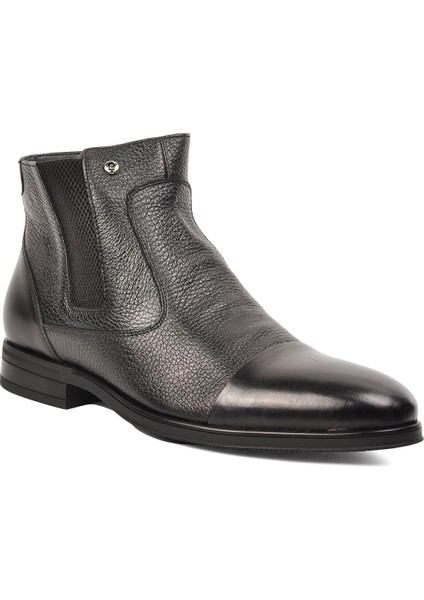11925251 Siyah Deri Erkek Bot