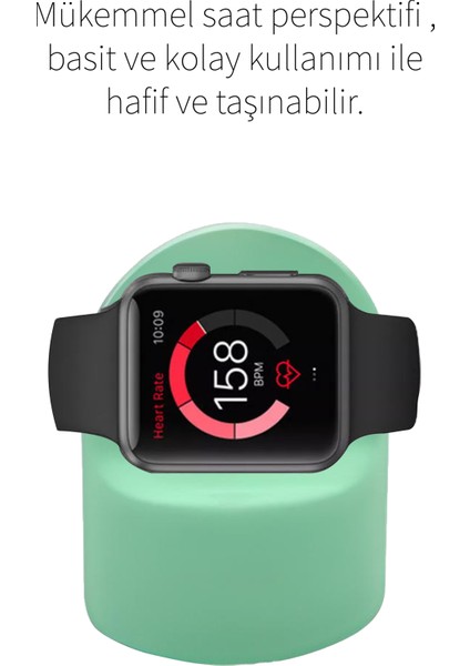 Deilmi IOS Watch 1 2 3 4 5 6 7 SE Serisi 38mm 40mm 41mm 42mm 43mm 44mm 45mm Uyumlu Silikon Şarj Standı