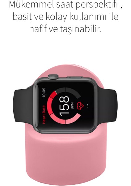 Deilmi Apple Watch 1 2 3 4 5 6 7 SE Serisi 38mm 40mm 41mm 42mm 43mm 44mm 45mm Uyumlu Silikon Şarj Standı