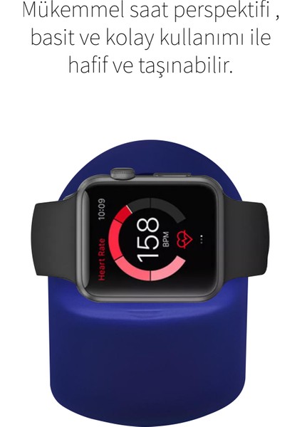 Deilmi IOS Watch 1 2 3 4 5 6 7 SE Serisi 38mm 40mm 41mm 42mm 43mm 44mm 45mm Uyumlu Silikon Şarj Standı