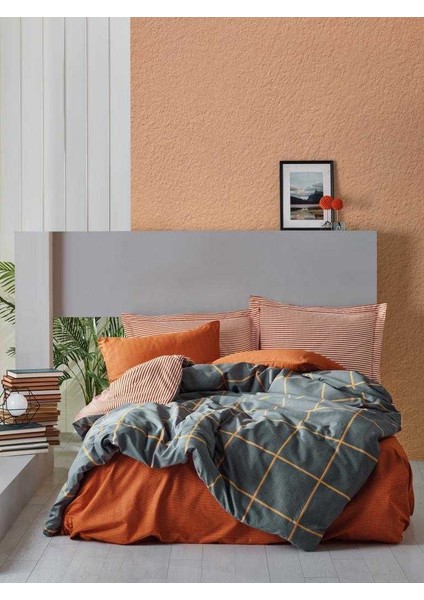Cotton Box Modern Çift Kişilik Nevresim Takımı Stark Tarçın