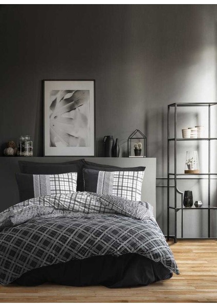 Cotton Box Masculine Çift Kişilik Nevresim Takımı Carlos Siyah