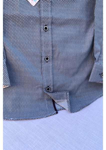 Yeni Sezon Lacivert Küplü Uzun Kol Çocuk Gömlek modelleri