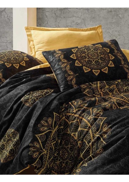 Cotton Box Çift Kişilik Saten Nevresim Takımı Alvina Gold