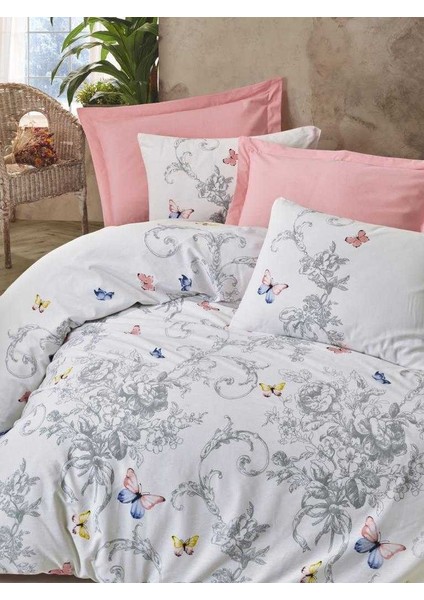 Cotton Box Ranforce Nevresim Takımı Çift Kişilik Cathi Somon