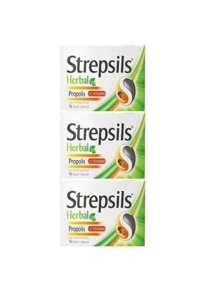 Herbal Propolis Pastil 16 Adet 3'lü