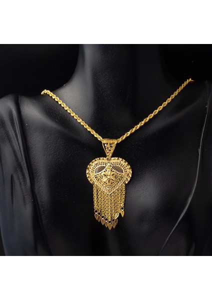 Kalpli Püsküllü Hindistan Tarzı Altın Kolye fiyatları