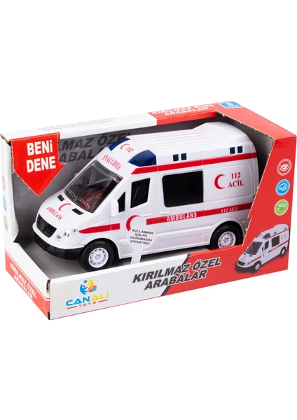 Canali Kırılmaz Ambulans Pilli Işıklı Sesli CNL-9999 3148