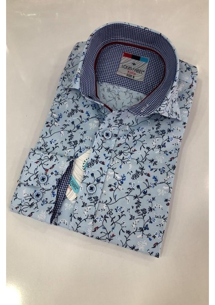 Yeni Sezon Çiçekli Uzun Kol Çocuk Gömlek