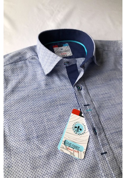 Noktalı Kısa Kol Çocuk Gömleği modelleri