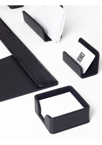 Loft Deri Sümen Takımı Siyah 7 Parça Yatay Coroco Detaylı indirimleri