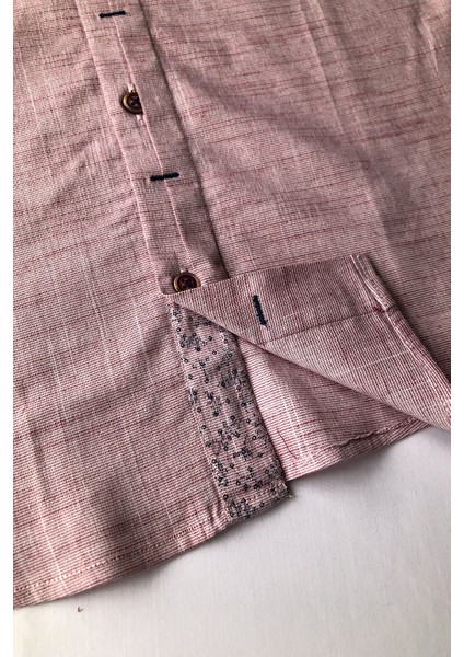 Keten Görünümlü Kısa Kol Çocuk Gömleği modelleri