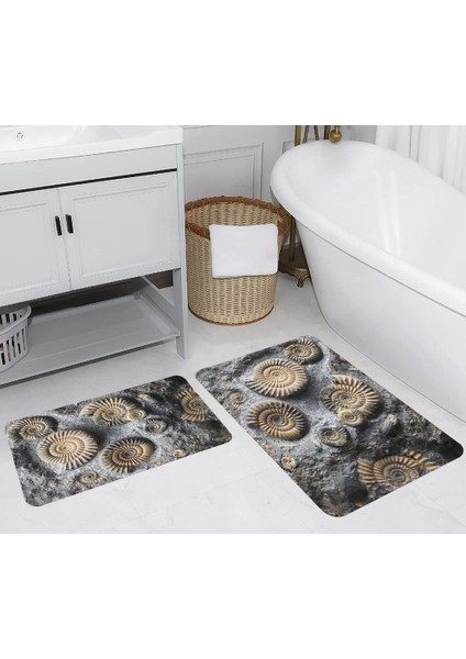 Dijital Baskılı 2'li Banyo Paspas Takımı RVG5245