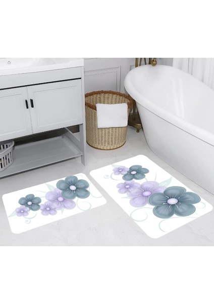 Dijital Baskılı 2'li Banyo Paspas Takımı RVG5258