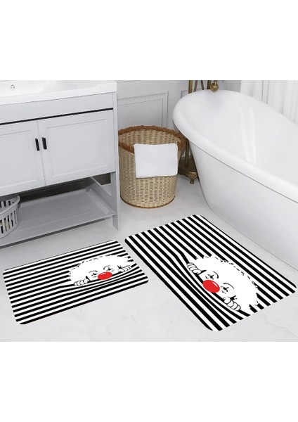 Dijital Baskılı 2'li Banyo Paspas Takımı RVG5264