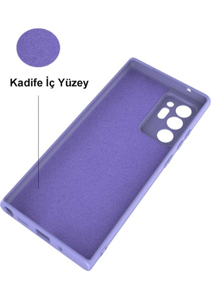 Samsung Galaxy Note 20 Ultra Kapak Kamera Korumalı Içi Kadife Lansman Silikon Kılıf - Yeşil modelleri