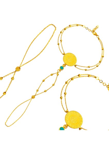 Çeyrek Altınlı 22 Ayar Şahmeran Bileklik