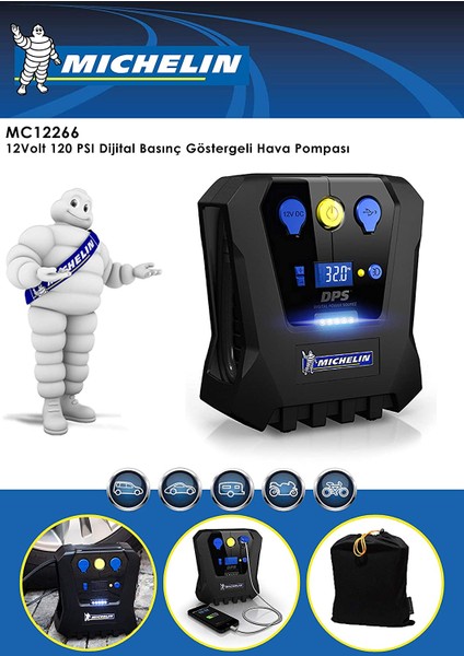 MC12266 12VOLT 120 Psı Dijital Basınç Göstergeli Hava Pompası