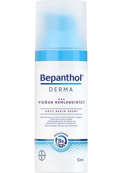 Derma Yoğun Nemlendirici Gece Bakım Kremi 50 ml