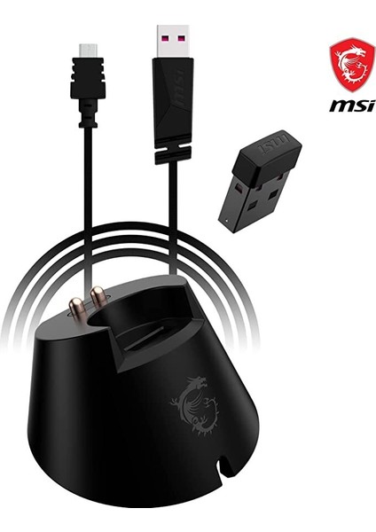 Msi Gg Clutch GM41 Lightweıght Kablosuz Oyuncu Mouse 76 gr Max 20000 Dpı(YazıLim) 1ms PolLing Pıxart PMW-3370 Optık Sensor Omron Swıtch R GB LED Mystıc Light