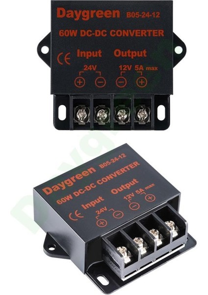 Araç Step Down Redüktör Dönüştürücü Regülatör 24VDC To 12V 5A 60W