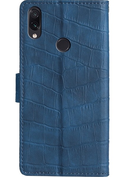 Xiaomi Redmi Için Timsah Doku Pu Kılıfı Note 7 Mavi (Yurt Dışından) fırsatları