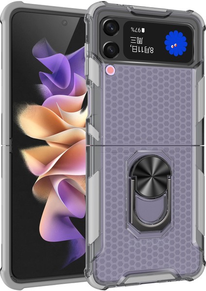Samsung Galaxy Z Için Petek Pc + Tpu Kılıf Flip3 5g Gri (Yurt Dışından)