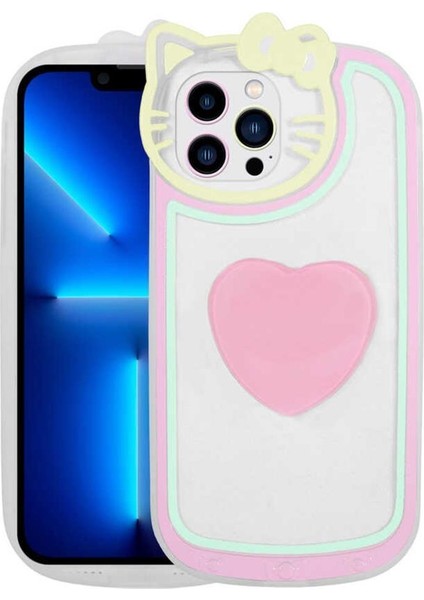 Apple iPhone 13 Pro Kılıf Hello Kitty Tasarım Silikon