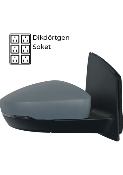 Volkswagen Polo Ayna Elektrikli Sinyalli Kare Soket Sağ 2009 - 2010