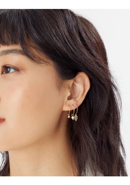 Yaprak Desenli Küpe Seti x 3 fiyatları