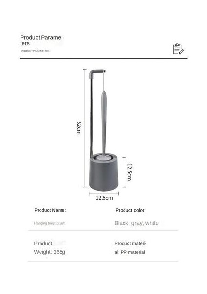 Silikon + Plastik Tuvalet Fırçası Döner Silikon + Uzun Saplı Plastik Tuvalet Fırçası (Yurt Dışından)