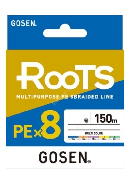 Gosen X8 Roots Pe 8 Örgü Spin Ip Misina 150MT Multi Color