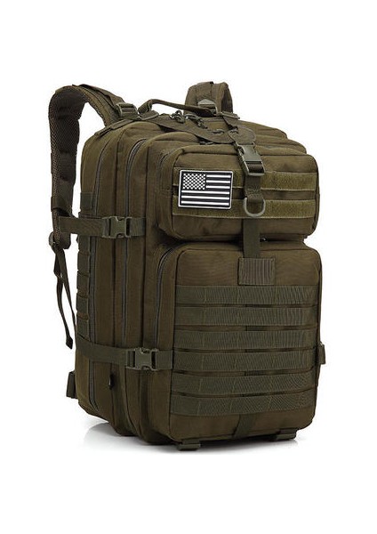 45L Taktik Ordu Askeri 3D Molle Assault Sırt Çantası Sırt Çantası Açık Yürüyüş Kamp Seyahat Çantası Armygreen (Yurt Dışından)