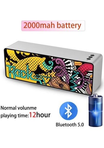 Bluetooth Hoparlör Taşınabilir Bilgisayar Ses Kutusu Radyo Alıcı Müzik Açık Sesli Kutu Güçlü Subwoofer (Yurt Dışından)