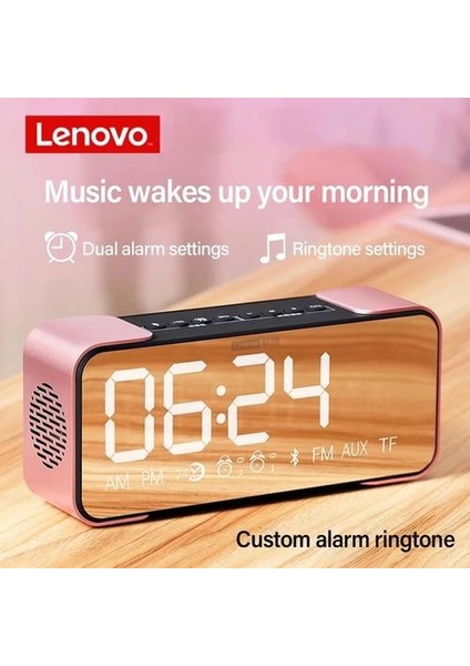 Bluetooth 5.0 Hoparlörler Kablosuz, Subwoofer, Bas, Led, Çalar Saat, Saat, Tf Kart, Fm, Am, Dahili Mic, Aux Speake (Yurt Dışından)