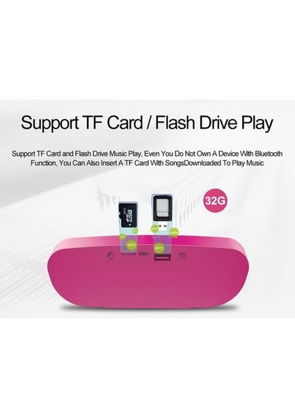 Taşınabilir Bluetooth Hoparlör Sütun Kablosuz Subwoofer Tf Kart USB Flash Sürücü Oynat (Yurt Dışından)