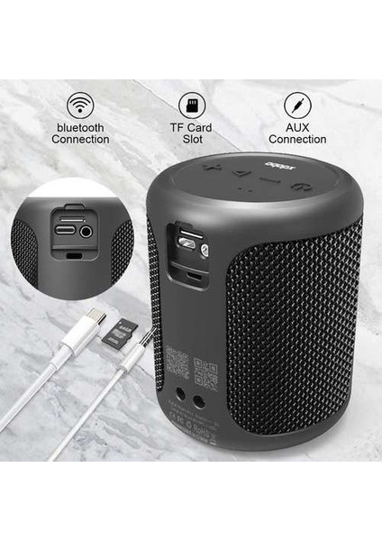 Mini Bluetooth Hoparlör Hoparlörler Ipx6 Kablosuz Taşınabilir Sounbar Subwoofer 360 Derece Surround Sesli Ses Yardımcısı (Yurt Dışından) modelleri