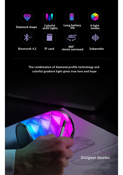 Mini Bas Hoparlör Güçlü Sütun Bluetooth Taşınabilir Dj Ses Kutusu Radyo Fm Aktif Subwoofer Açık Google Kablosuz Akıllı (Yurt Dışından)