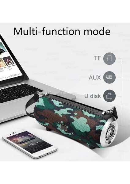 Yüksek Güçlü 40 W Bluetooth Hoparlör Standı Kablosuz Sütun Açık Taşınabilir Subwoofer Spor Ses Çubuğu Telefon Tutucu ile (Yurt Dışından)