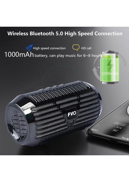 Taşınabilir Bluetooth Hoparlörler Stereo Mini Fm Radyo ile Kablosuz Hoparlör USB Sd Kart Aux Mp3 Müzik Telefon Için Subwoofer Sütun Oynamak (Yurt Dışından) fırsatları