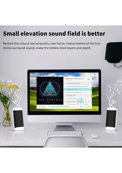 Bilgisayar Hoparlörü Stereo Derin Bas Hoparlör Pc Dizüstü Bilgisayar Müzik Çalar Subwoofer Multimedya Hoparlör Bilgisayar Hoparlörü (Yurt Dışından)