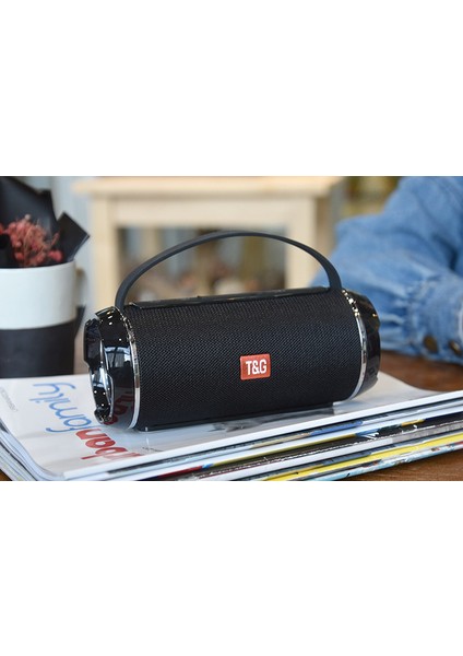 Siyah Büyük Güç Kablosuz Taşınabilir Bluetooth Hoparlör USB Tf Fm ile 3D Stereo Sütun Subwoofer Müzik Merkezi Soundbar Boombox (Yurt Dışından)