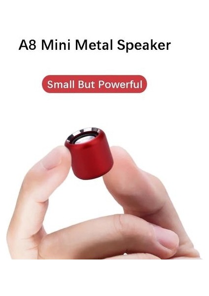 Kırmızı Mini Bluetooth Hoparlör Taşınabilir Subwoofer Player Müzik Kutusu Tws Hoparlör (Yurt Dışından)