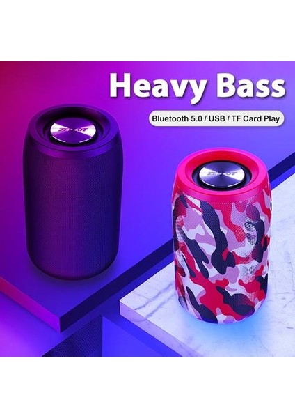 Taşınabilir Bluetooth Hoparlör Kablosuz Subwoofer 3D Bas Stereo Destek Micro Sd Kart Aux USB Flash Sürücü Oynat (Yurt Dışından)