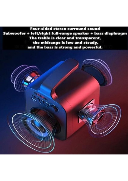 50 W Yüksek Güçlü Dört Hoparlör Kablosuz Bluetooth Hoparlör Taşınabilir Hıfı Ses Stereo Surround Ses Subwoofer Müzik Merkezi (Yurt Dışından) fırsatları